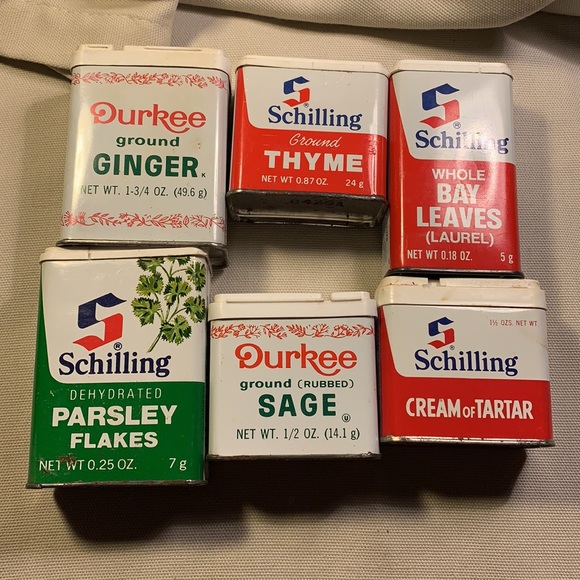 Durkee & Schilling vintage tin spice boxes - Picture 7 of 7